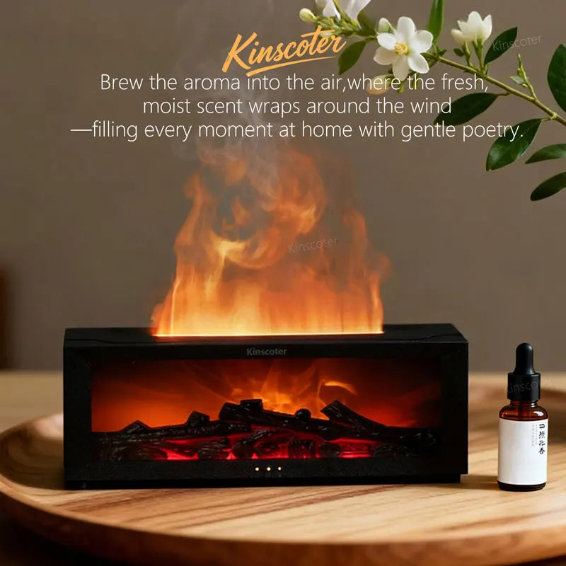 Flame Aroma Diffuser – Fireplace Style Air Humidifier