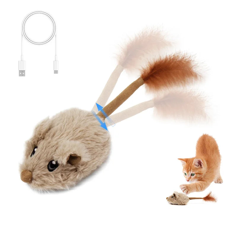 Rechargeable Moving Mouse Toy – Interactive Cat Play