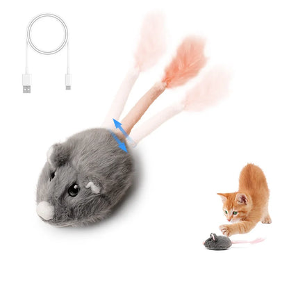 Rechargeable Moving Mouse Toy – Interactive Cat Play