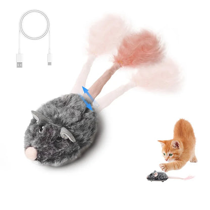 Rechargeable Moving Mouse Toy – Interactive Cat Play