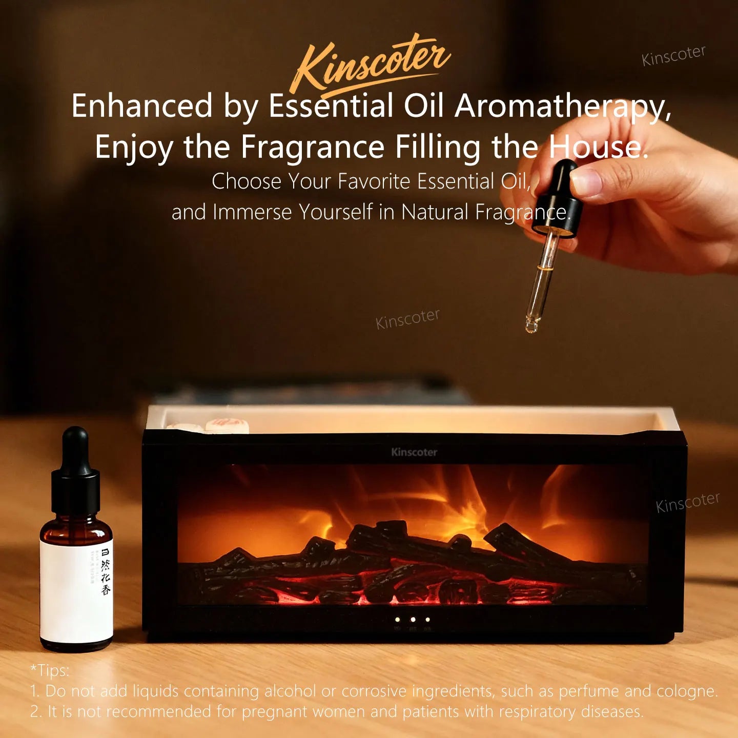 Flame Aroma Diffuser – Fireplace Style Air Humidifier