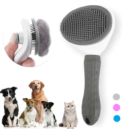 Self-Cleaning Pet Brush – Hair Remover for Cats & Dogs