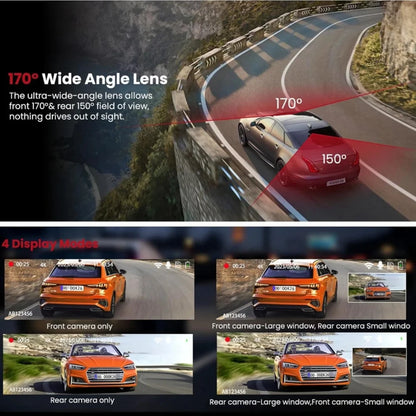 4K Dash Cam Front & Rear – WiFi Car Video Recorder
