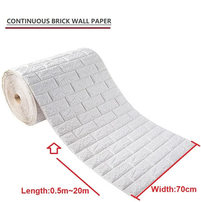 3D Brick Wallpaper Self-Adhesive Foam Wall Panel