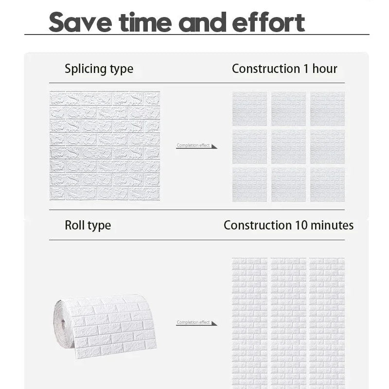 3D Brick Wallpaper Self-Adhesive Foam Wall Panel