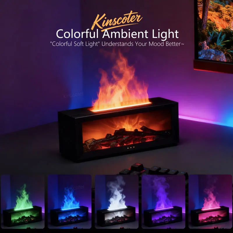 Flame Aroma Diffuser – Fireplace Style Air Humidifier
