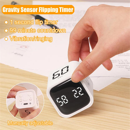 Digital Cube Timer with LED Display and Flip Sensor