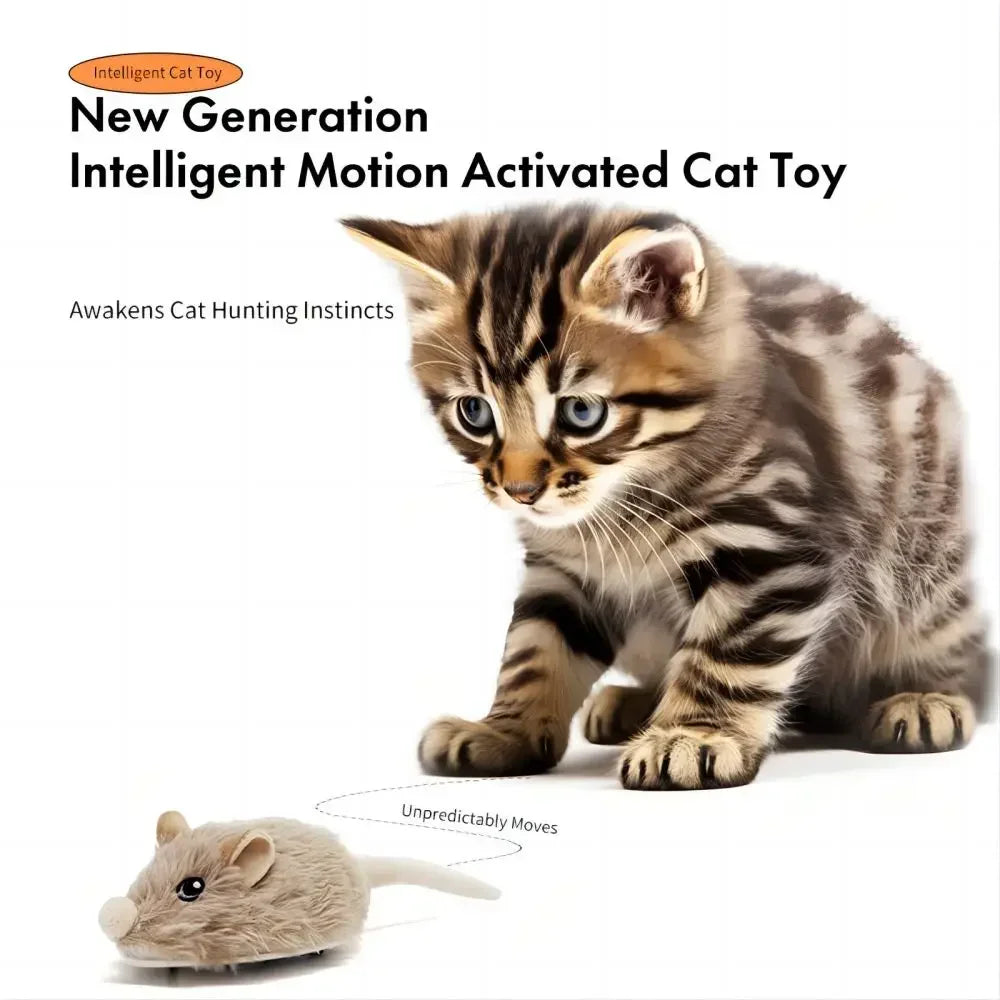 Rechargeable Moving Mouse Toy – Interactive Cat Play