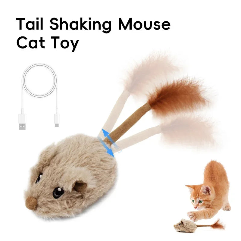 Rechargeable Moving Mouse Toy – Interactive Cat Play