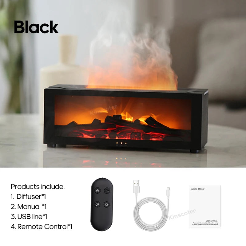 Flame Aroma Diffuser – Fireplace Style Air Humidifier