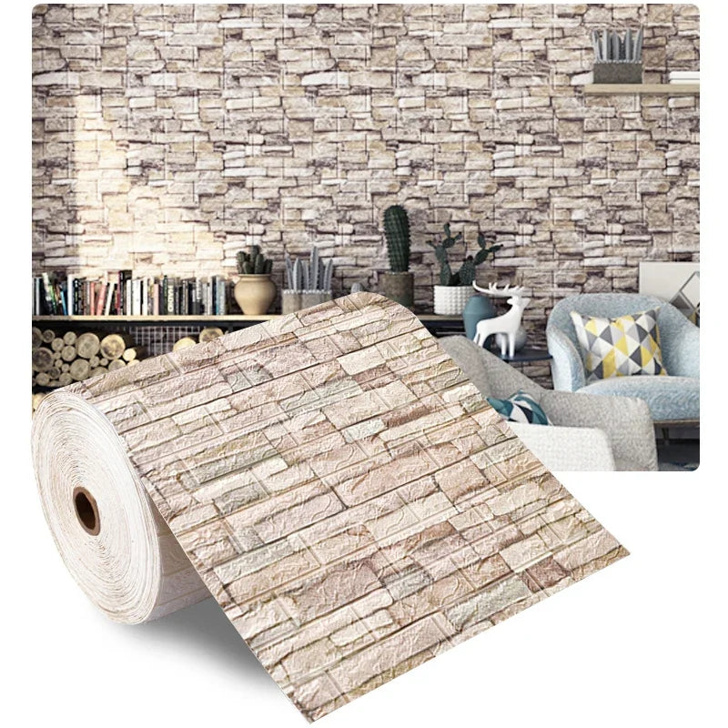 3D Brick Wallpaper Self-Adhesive Foam Wall Panel